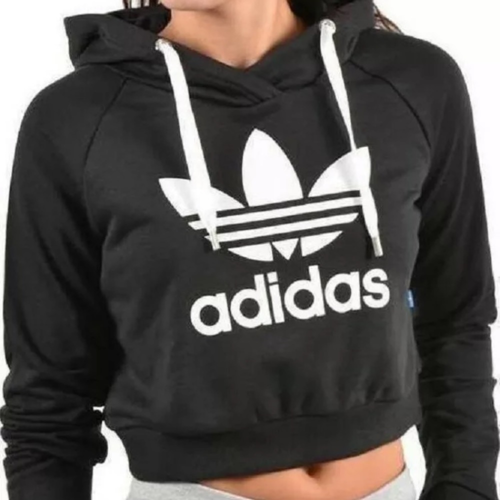 ADIDAS CROPPED HOODIE!